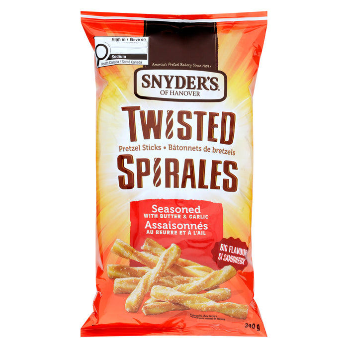 Snyder's of Hanover Twisted Pretzel Sticks Seasoned with Butter & Garlic, 340 g