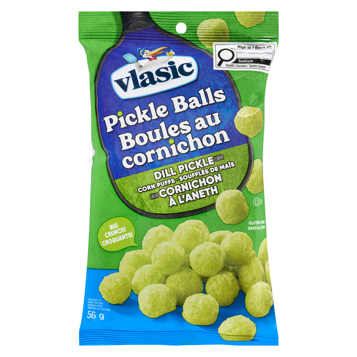 Vlasic Corn Puffs Pickle Balls Dill Pickle Flavour, 56 g