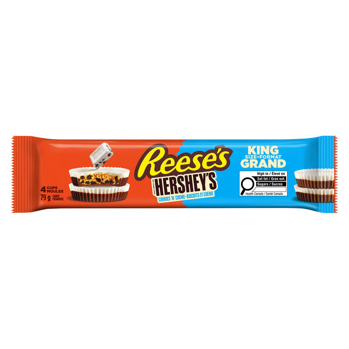 Moules au beurre d'arachides Reese's avec biscuits et crème Hershey's, format grand, 79 g, emb. de 4