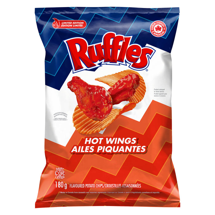 Ruffles Hot Wings Flavoured Chips, 180 g