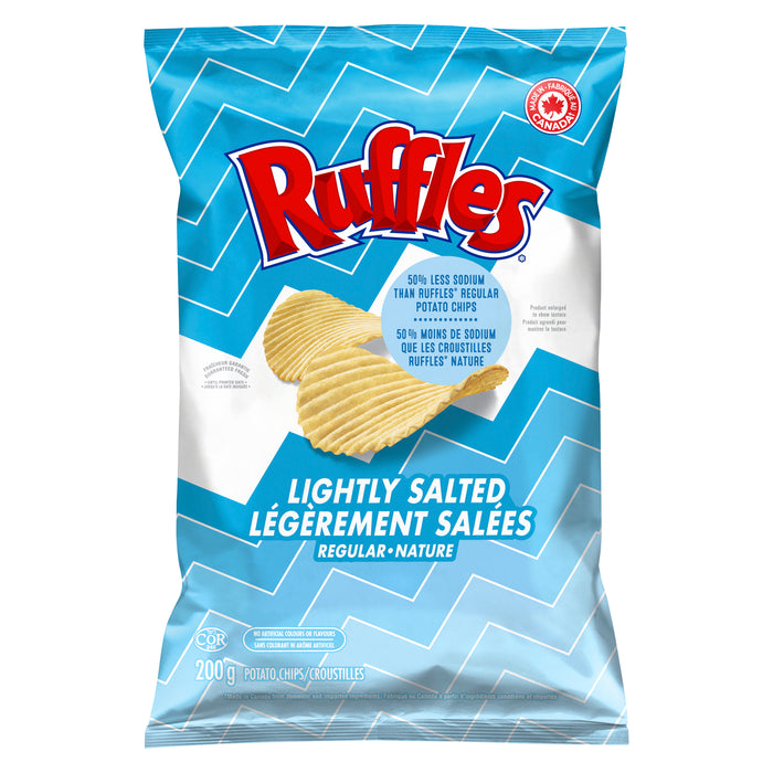 Croustilles ondulées Ruffles Légèrement salées, 200 g