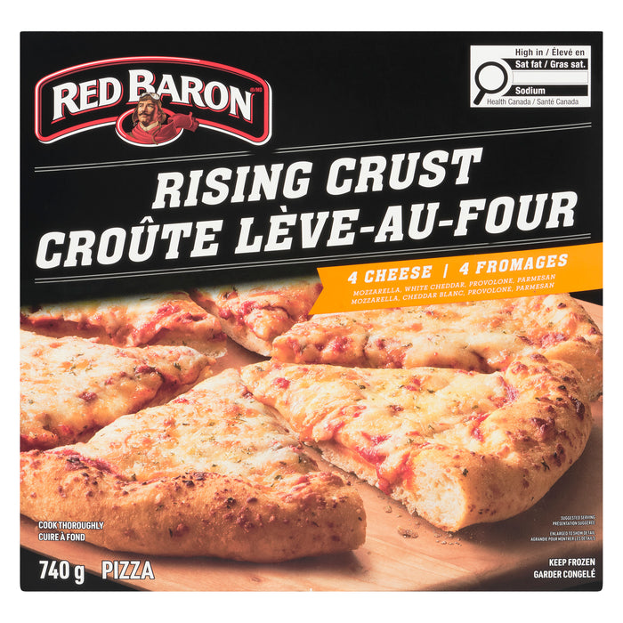 Red Baron Pizza Rising Crust 4 Cheese, 740 g