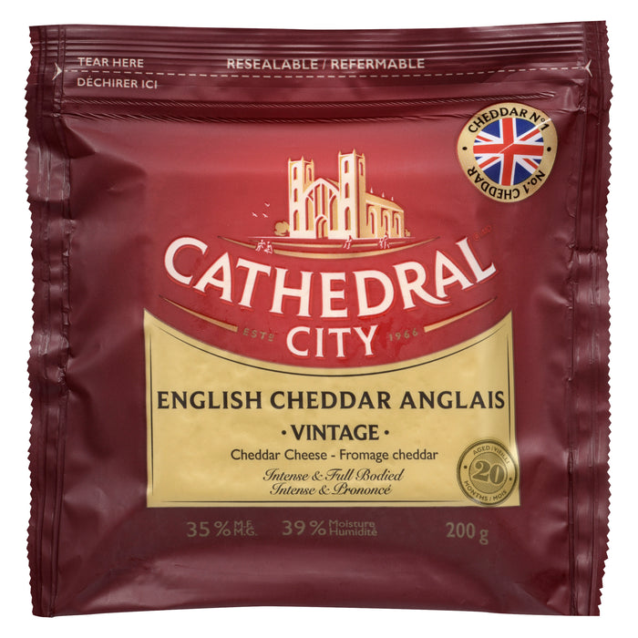 Cheddar anglais Vintage Cathedral City, 35 % M.G., 200 g