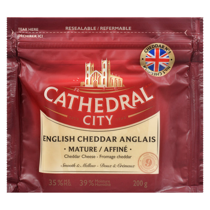 Cheddar anglais affiné Cathedral City, 35 % M.G., 200 g