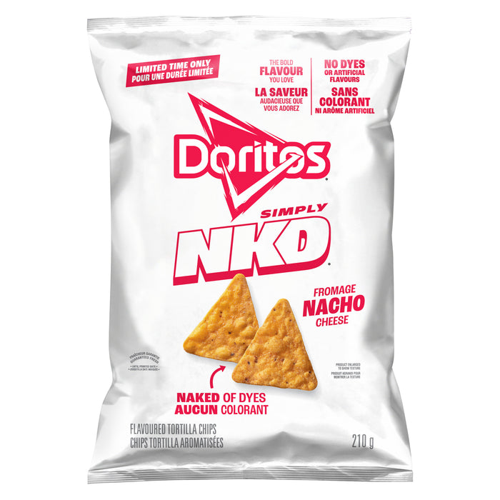 Doritos NKD Nacho Cheese Flavoured Tortilla Chips, 210 g