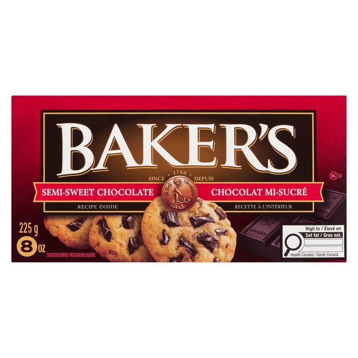 Chocolat Baker's mi-sucré - 225 g