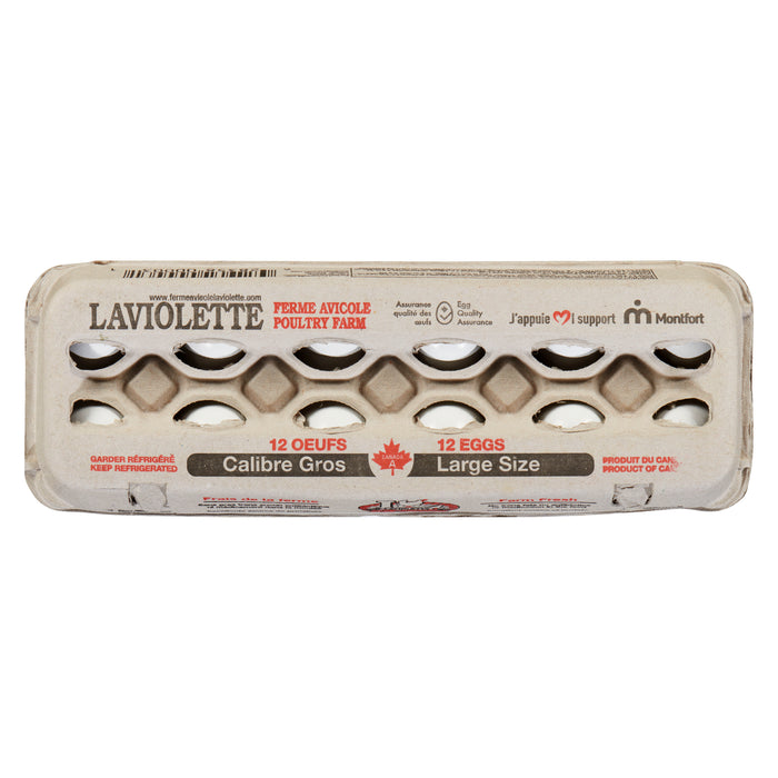 Oeufs blancs calibre gros - emb. de 12