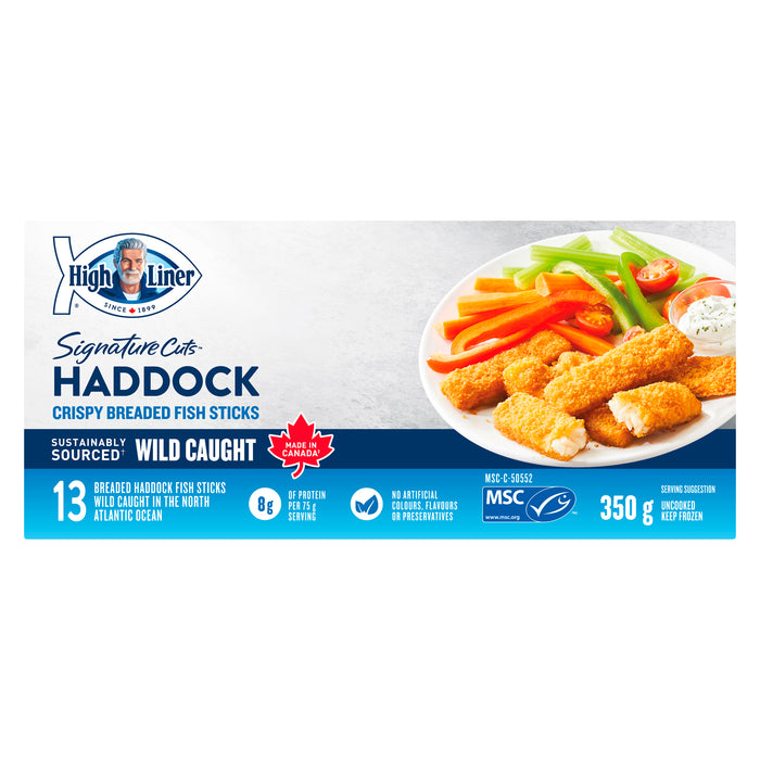 High Liner Signature Cuts Crispy Breaded Haddock Fish Sticks, 350 g, 13-Pack