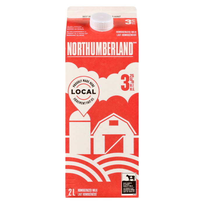 Northumberland Lait Homogénéisé 3.25% M.G., 2 L