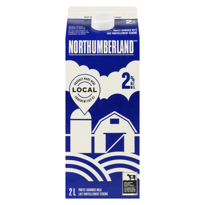 Northumberland Lait Partiellement Écrémé 2% M.G., 2 L
