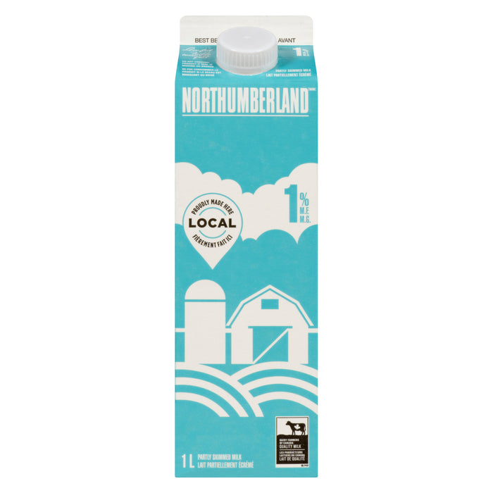 Northumberland Lait Partiellement Écrémé 1% M.G., 1 L
