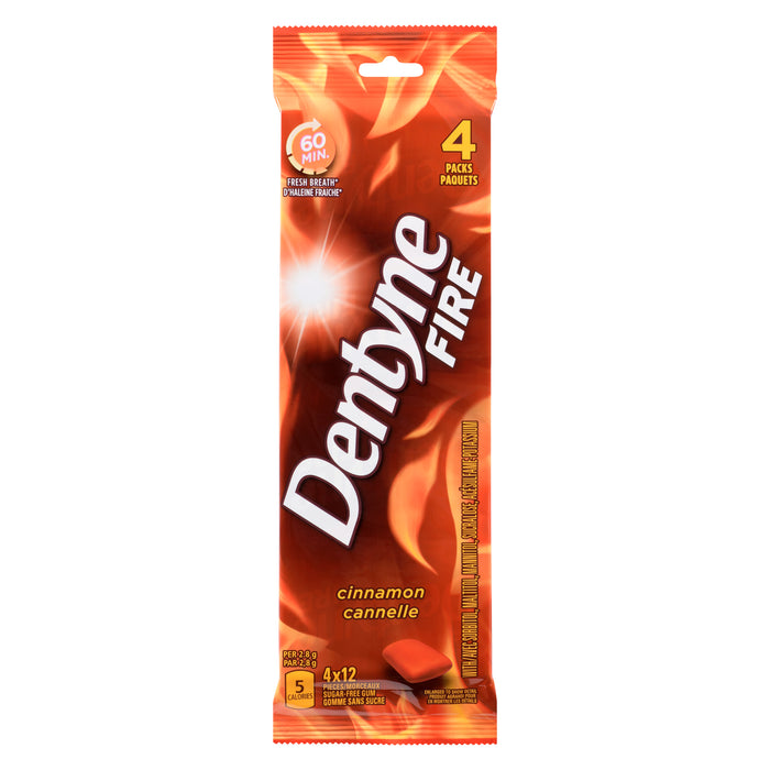 Dentyne Fire Cinnamon Sugar-Free Gum, 4-Pack