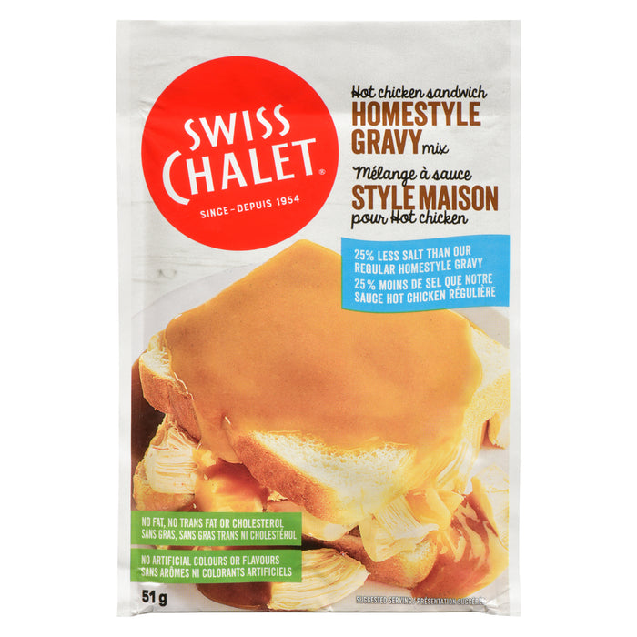 Swiss Chalet 25% Less Salt Homestyle Hot Chicken Sandwich Gravy Mix - 51g