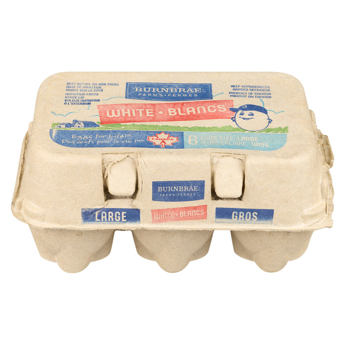 Burnbrae Farms White Large Eggs, 6-Pack