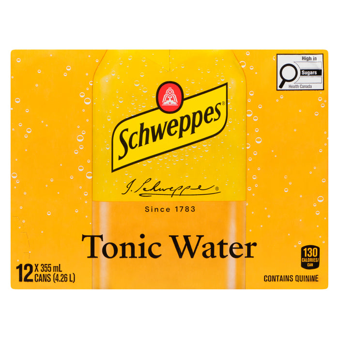 Schweppes Tonic Water, 355 ml, 12-Pack
