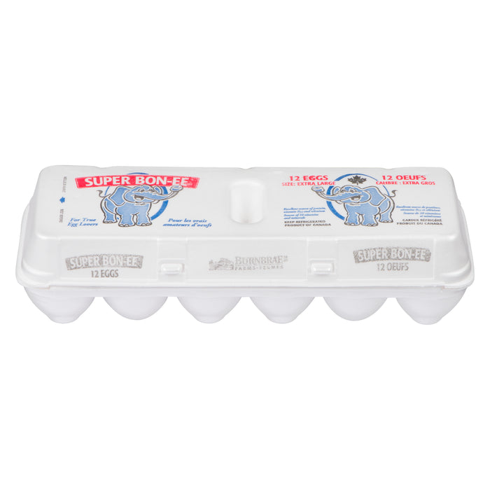 Super Bon-EE oeufs calibre extra gros, emballage de 12 