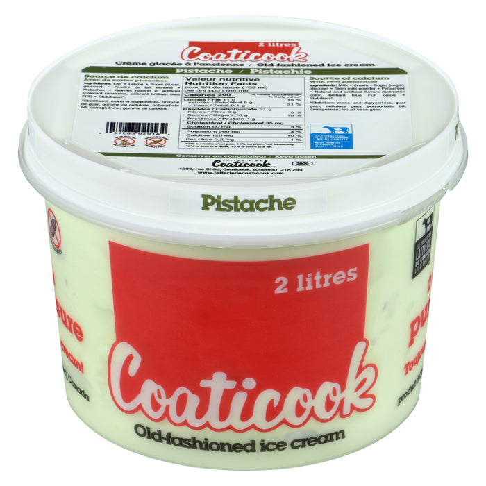 Coaticook Old-Fashioned Pistachio Ice Cream, 2-L