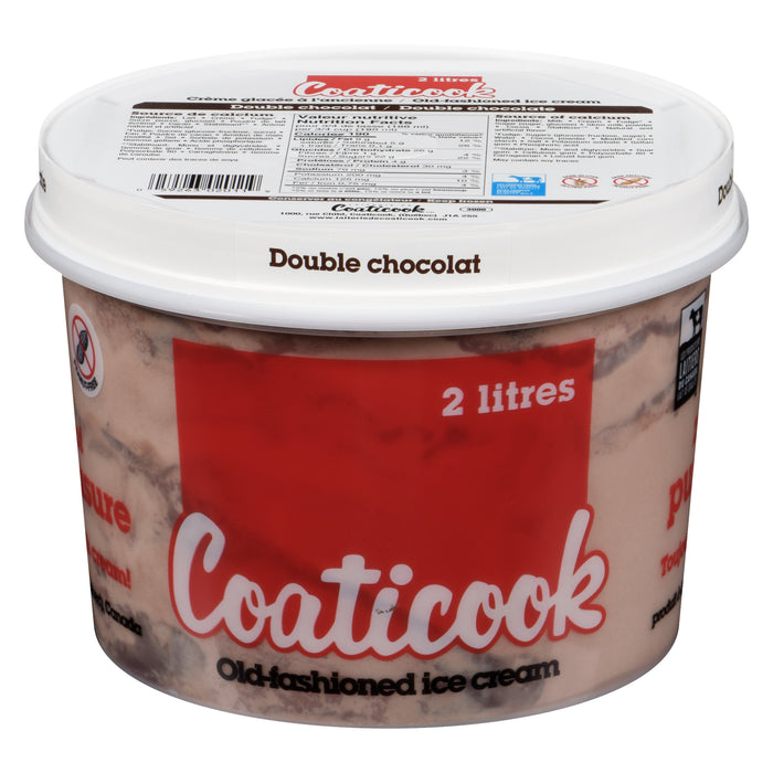 Coaticook Double Chocolate Old-Fashioned Ice Cream, 2-L
