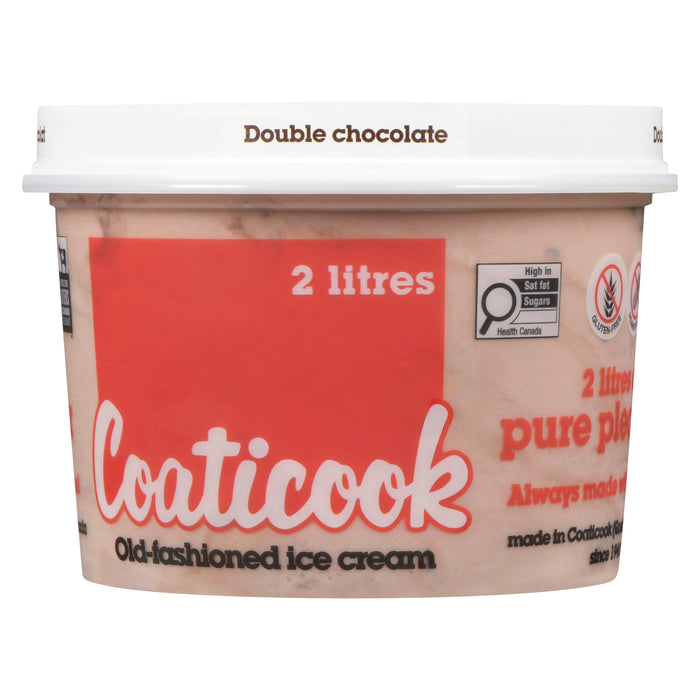Coaticook Double Chocolate Old-Fashioned Ice Cream, 2-L