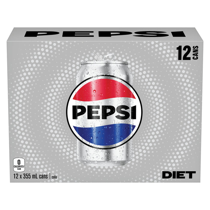Pepsi Diet, 12-Pack, 355 ml