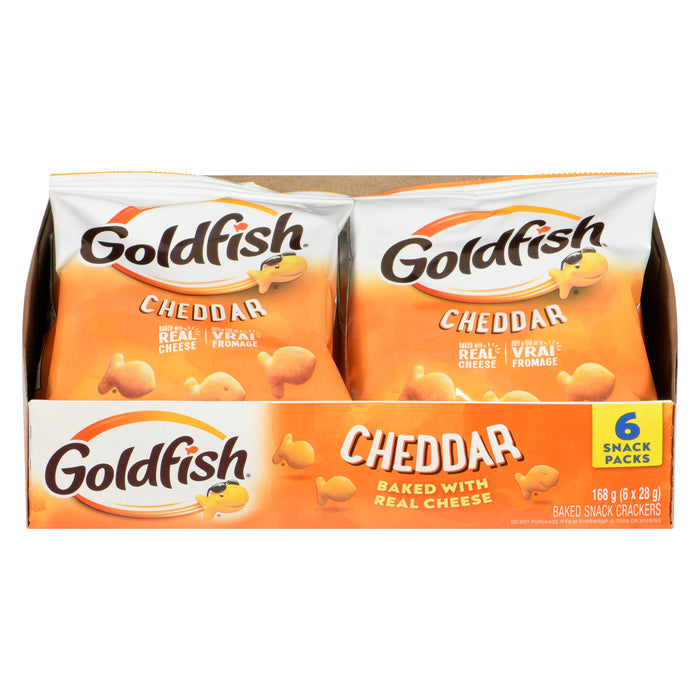 Goldfish Cheddar Cheese Crackers, 6-Pack