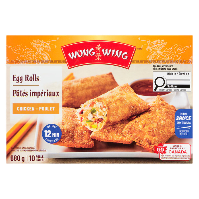 Pâtés impériaux au poulet Wong Wing, emb. de 10 - 680 g