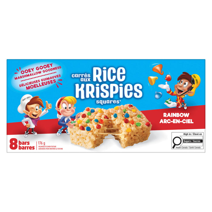 Carrés aux Rice Krispies Arc-en-Ciel, emb. de 8, 176 g