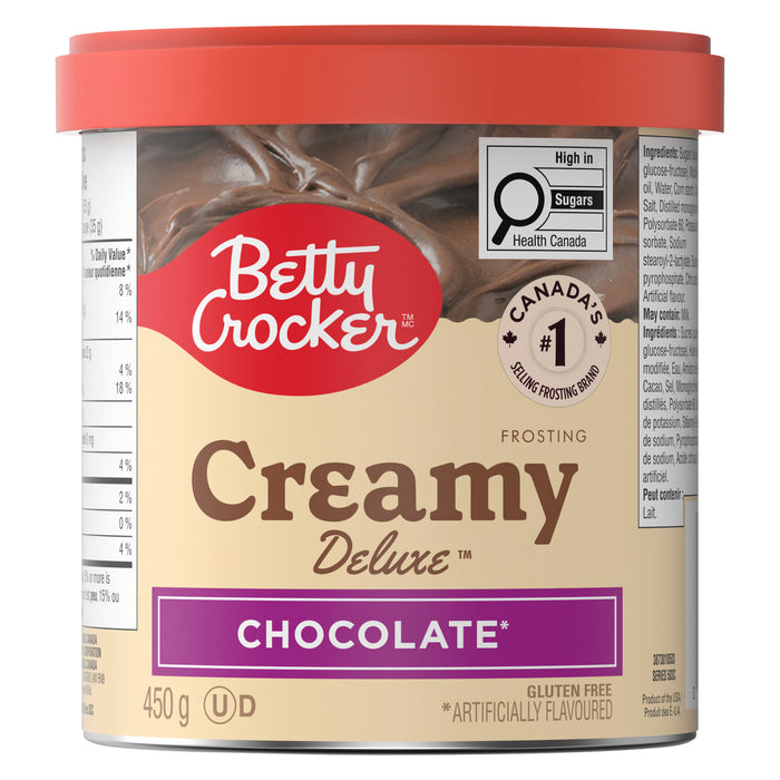 Betty Crocker Creamy Deluxe Frosting Chocolate, 450-g