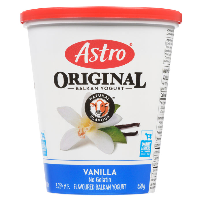 Astro Original Yogourt Balkan Vanille 3,25% M.G., 650-g