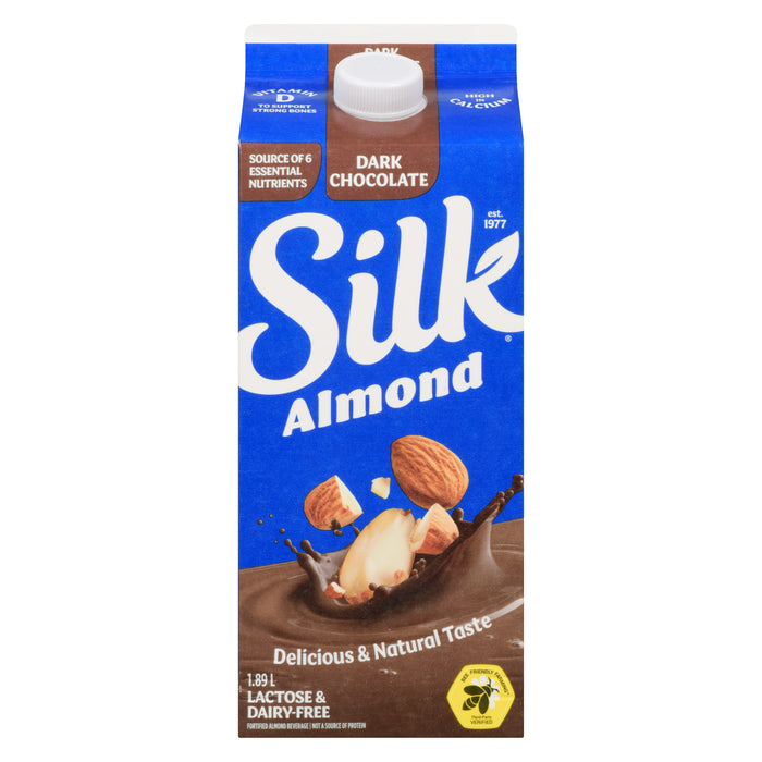 Silk Boisson aux Amandes Enrichie Chocolat Noir, 1.89 L