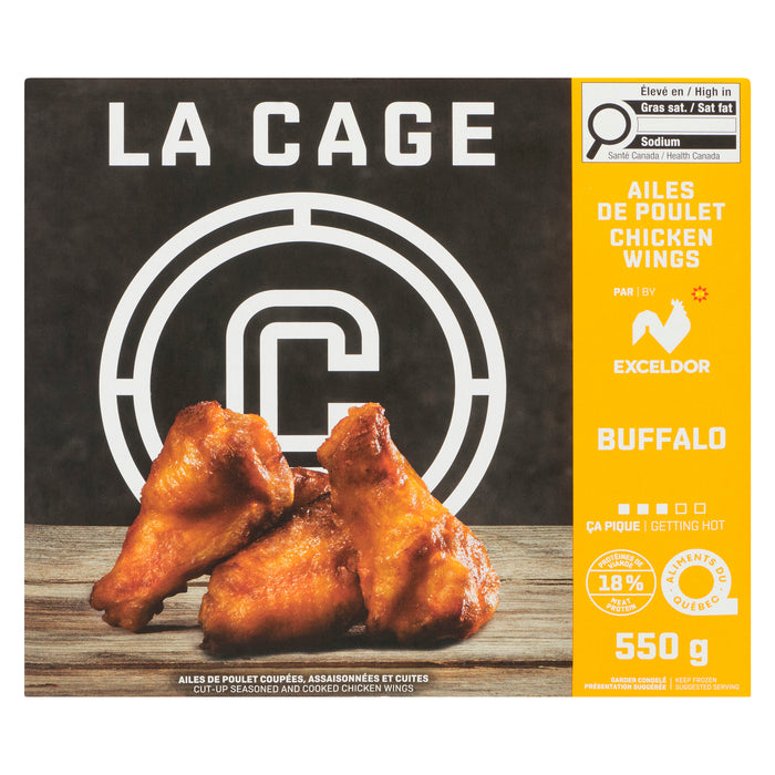 Ailes de poulet buffalo piquantes La Cage Exceldor - 550g