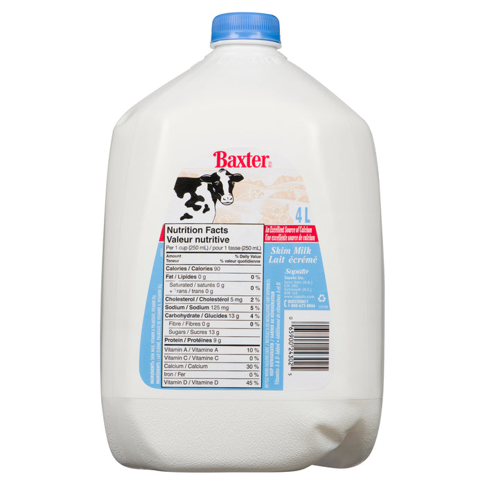Baxter Skim Milk 0% M.F., 4 L