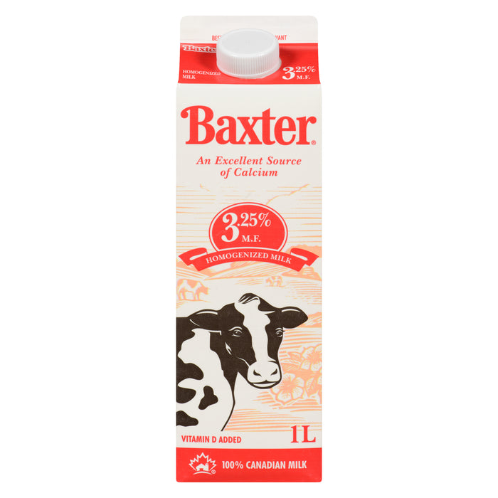 Lait homogénéisé Baxter, 3,25% M.G., 1l