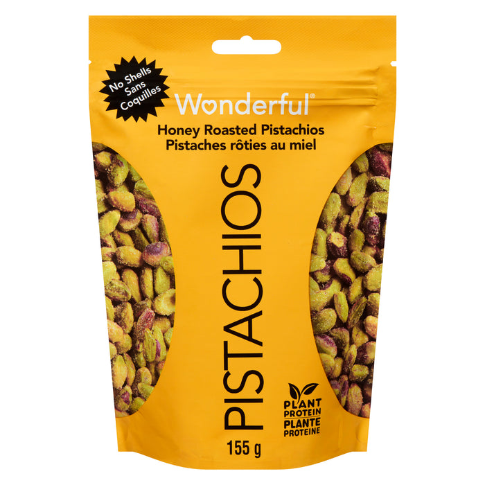 Wonderful Honey Roasted Pistachios No Shells, 155 g