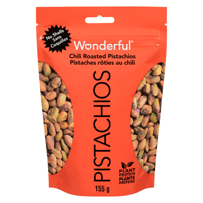 Wonderful Pistaches Rôties au Chili Sans Coquilles, 155 g