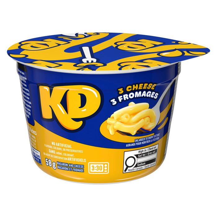Kraft Dinner Macaroni & Cheese 3 Cheese, 58 g