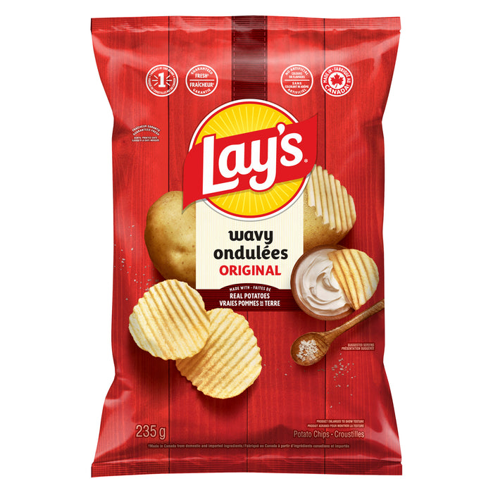 Croustilles ondulées Original Lays - 235 g
