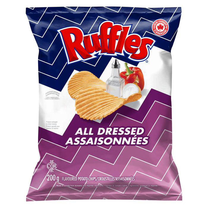 Ruffles All Dressed Rippled Potato Chips, 200-g