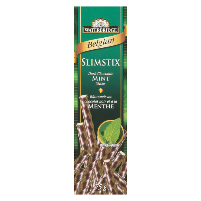 Boîte de bâtonnets de chocolat noir à l'orange Waterbridge Slimstix  75 g