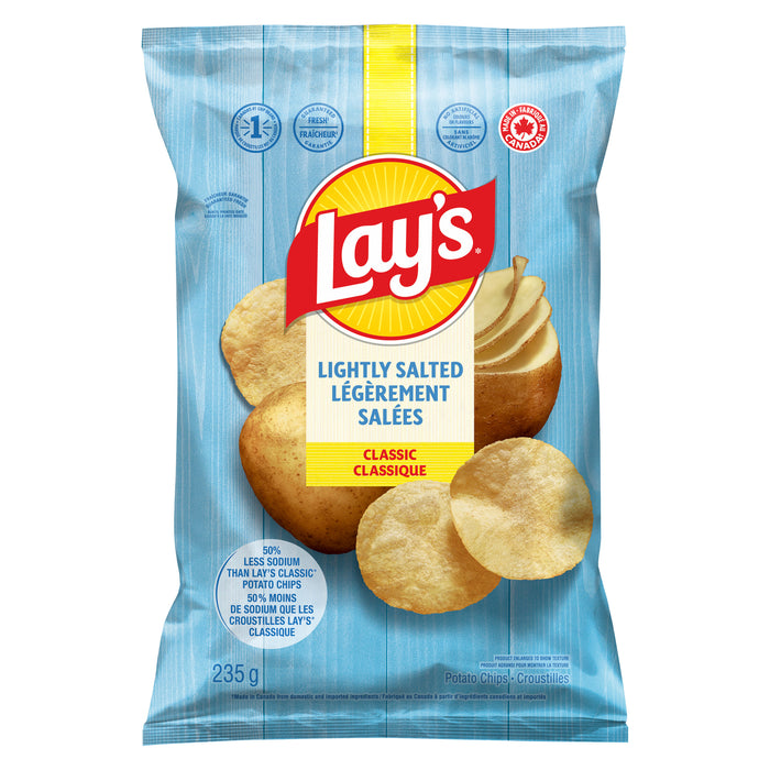 Lay's Lightly Salted Potato Chips, 235-g
