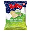 Ruffles Sour Cream and Onion Rippled Potato Chips, 200-g