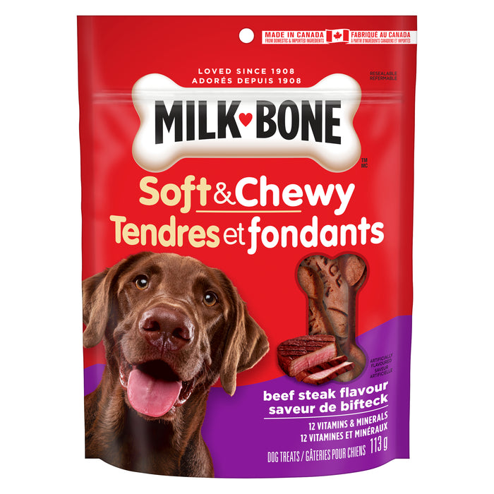 Gâteries pour chien bifteck Milk-Bone Soft and Chewy - 113 g