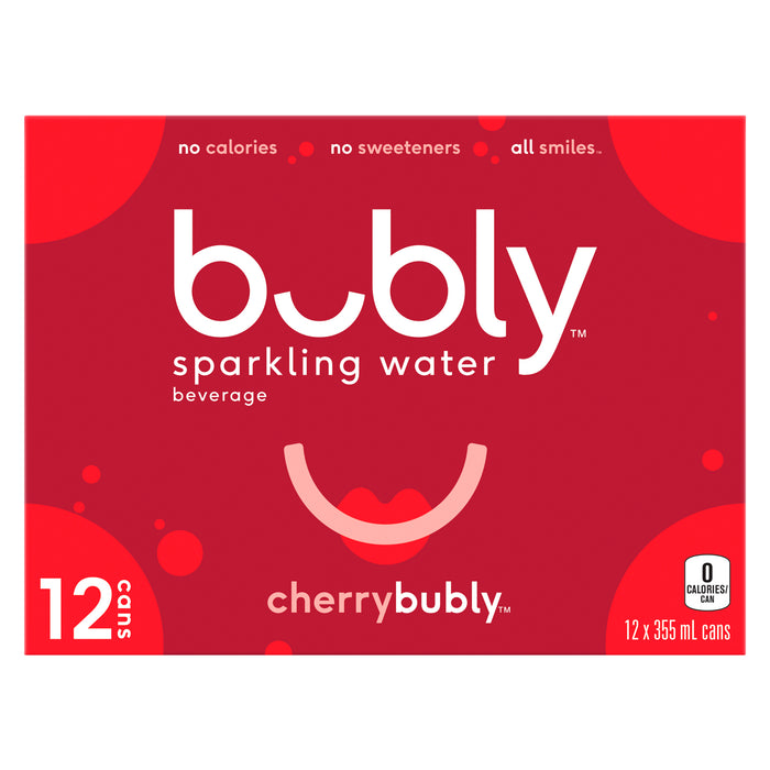 Bubly Cherrybubly Sparkling Water Beverage, 12-Pack, 355-ml