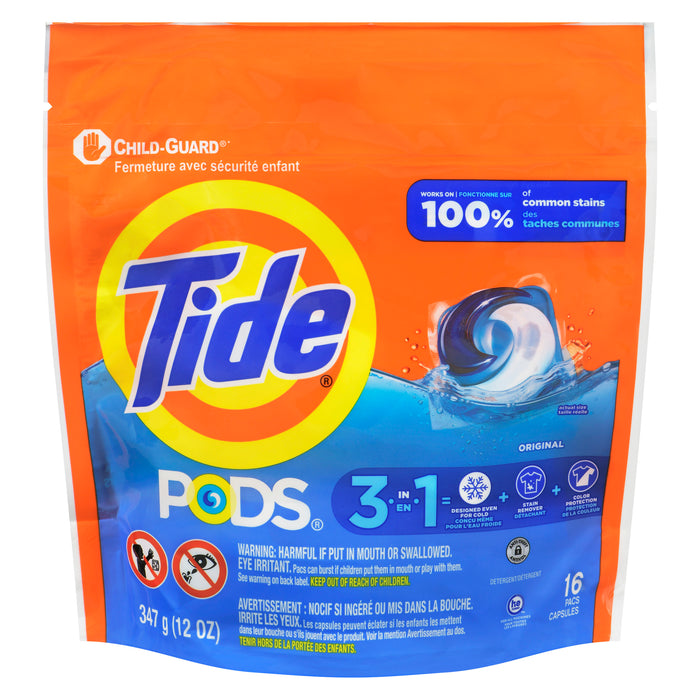 Tide Pods Original 3-in-1 Laundry Detergent, 16-Pack