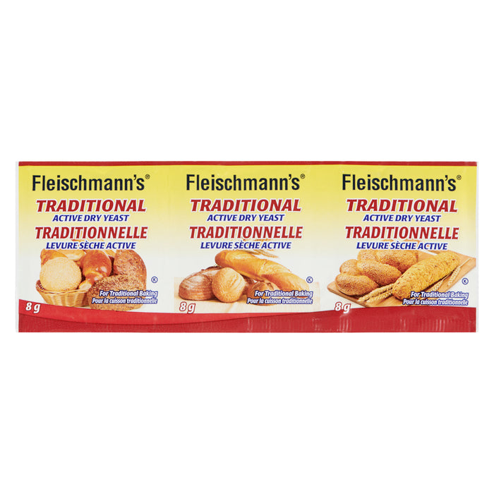 Fleischmann's Active Dry Yeast Traditional, 3-Pack, 8 g