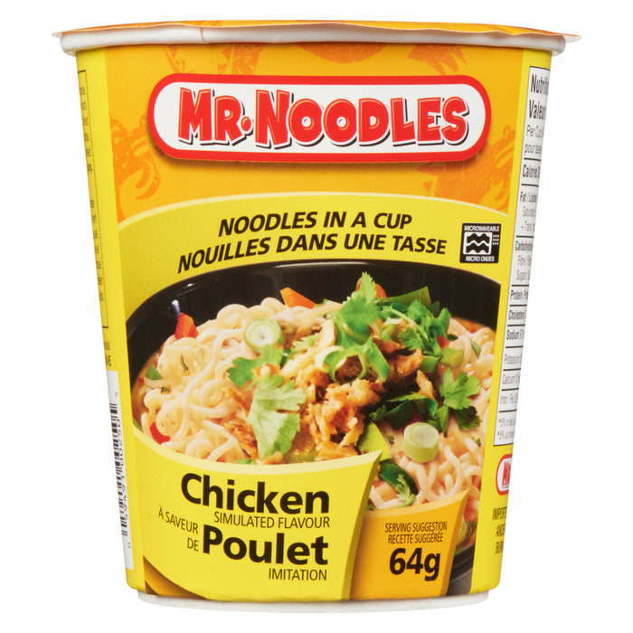 Nouilles instantanées dans une tasse à saveur de poulet Mr. Noodles - 64 g