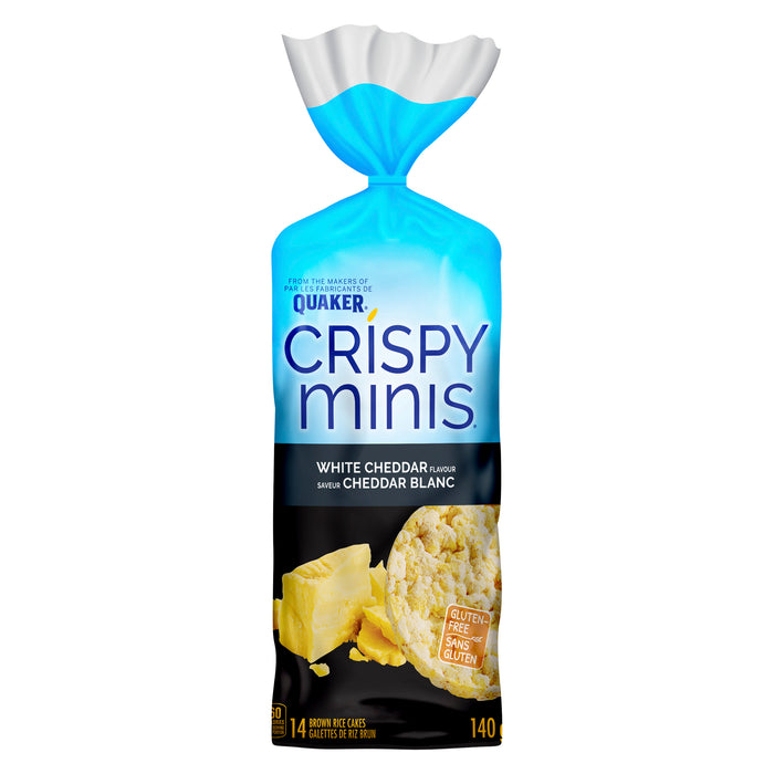 Galettes de riz au cheddar blanc Crispy Minis Quaker, 140 g
