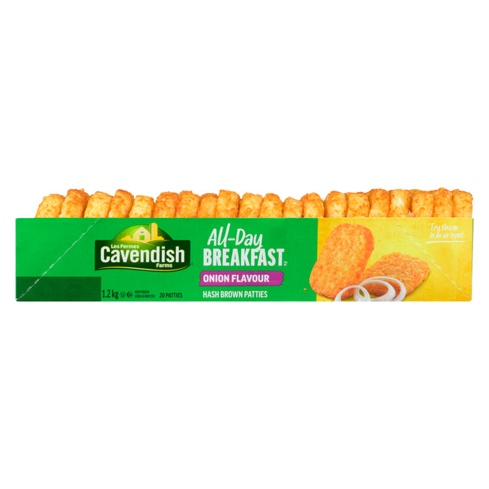 Galettes de pomme de terre à l'oignon Cavendish Farms, emb. de 20 - 1,2 kg