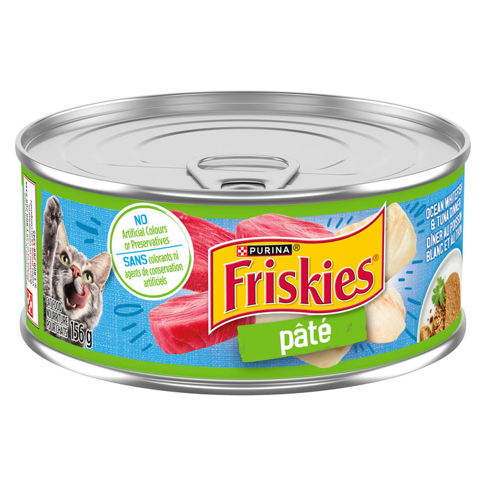 Purina Friskies Whitefish and Tuna  Pâté Cat Food, 156-g