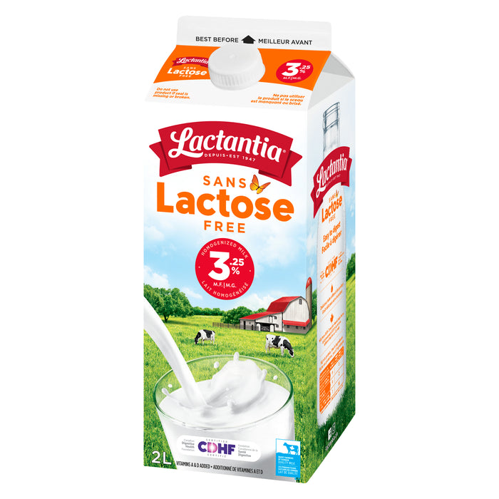 Lactantia Lactose Free 3.25% Homogenized Milk, 2-L
